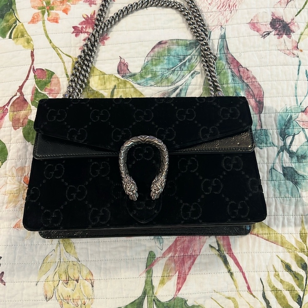 Gucci Black Velvet Dionysus…. i think this is medium - Picture 6 of 14